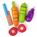 Bigjigs Toys Drevená zelenina na krájanie s čiapkou