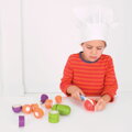 Bigjigs Toys Drevená zelenina na krájanie s čiapkou