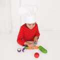 Bigjigs Toys Drevená zelenina na krájanie s čiapkou