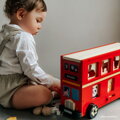 Bigjigs Toys Drevený autobus so zvieratkami Vkladanie