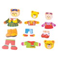 Bigjigs Toys Drevené obliekacie puzzle - Medvedia rodinka