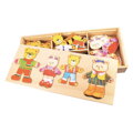 Bigjigs Toys Drevené obliekacie puzzle - Medvedia rodinka