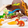 Bigjigs Rail Drevená vláčikodráha Dinosaurus