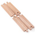 Bigjigs Rail Drevené koľaje Dlhé rovné koľaje - 21 cm - 4 ks