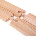Bigjigs Rail Drevené koľaje Dlhé rovné koľaje - 21 cm - 4 ks