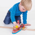Bigjigs Rail Drevené vláčiky - Hasičská záchranná služba na mori