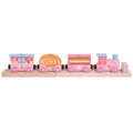 Bigjigs Rail Drevené vláčiky - Sladký expres + 3 koľaje