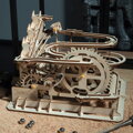 RoboTime Drevené 3D mechanické puzzle Guľôčkové dráhy Špirála 233 ks
