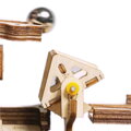 RoboTime Drevené 3D mechanické puzzle Guľôčkové dráhy Špirála 233 ks