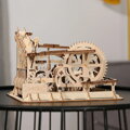 RoboTime Drevené 3D mechanické puzzle Guľôčkové dráhy Špirála 233 ks