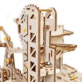 RoboTime Drevené 3D mechanické puzzle Guľôčkové dráhy Veža 227 ks