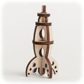 Drevené 3D puzzle Raketa