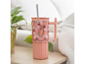 Nerezový termohrnček so slamkou Umi Floral Coral 720 ml
