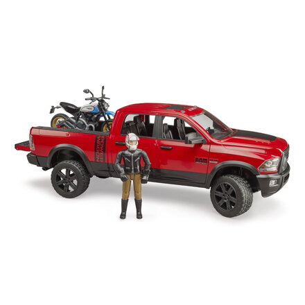 Bruder 2502 Terénne auto RAM s motocyklom