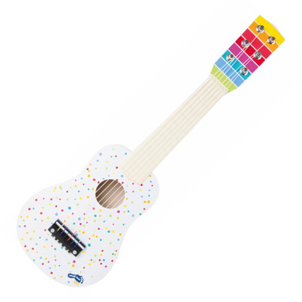 Drevená gitara s bodkami