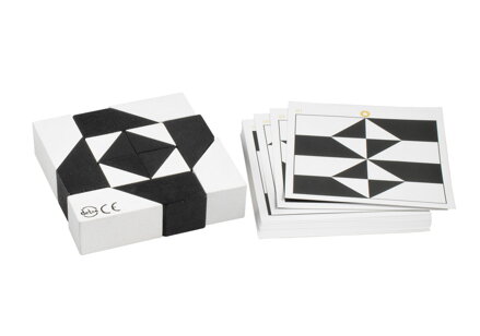 Detoa Hlavolam Tangram čiernobiely