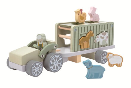 2Kids Toys Drevené auto so zvieratkami