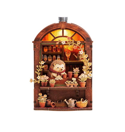 2Kids Toys 3D drevená skladačka Magnet Ježkovo kvetinárstvo