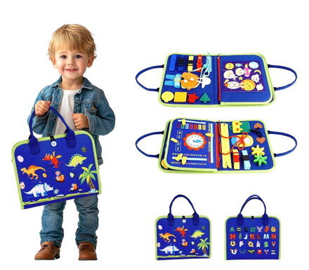 2Kids Toys Senzorická busy kniha Dinosaury 4