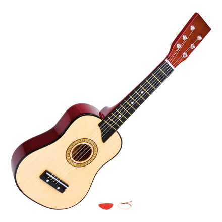 Detská drevená gitara prírodná