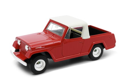 Welly 1967 Jeep Jeepster Commando Pickup model 1:34 biely