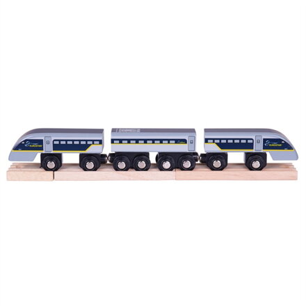 Bigjigs Rail Drevené vláčiky - Rýchlik Eurostar e320