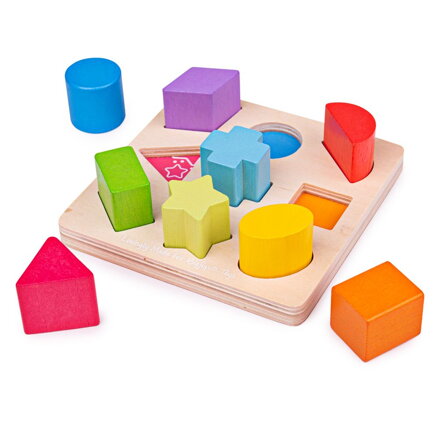 Bigjigs Toys Drevené triedenie Tvary a farby