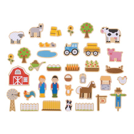 Bigjigs Toys Magnetky Farma 35 ks