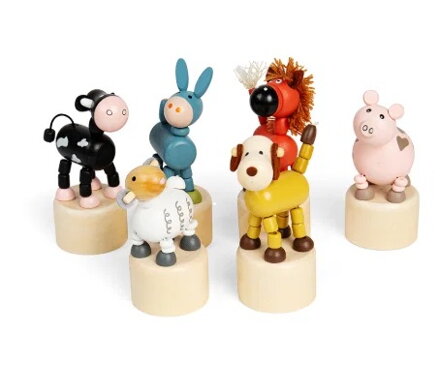 Bigjigs Toys Drevené mačkacie zvieratká 1 ks
