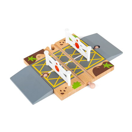 Bigjigs Rail Drevené autodráhy - Železničné priecestie