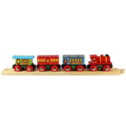 Bigjigs Rail Drevené vláčiky - Osobný vlak