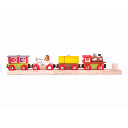 Bigjigs Rail Drevené vláčiky - Farmársky vláčik