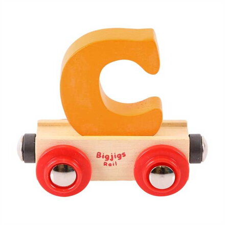 Bigjigs Rail Drevené vláčiky - Vagónik Písmeno C