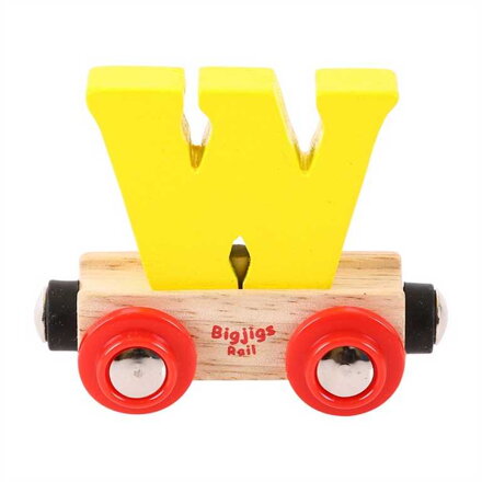 Bigjigs Rail Drevené vláčiky - Vagónik Písmeno W