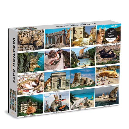 Galison Puzzle Mačky na prázdninách 1500 dielikov