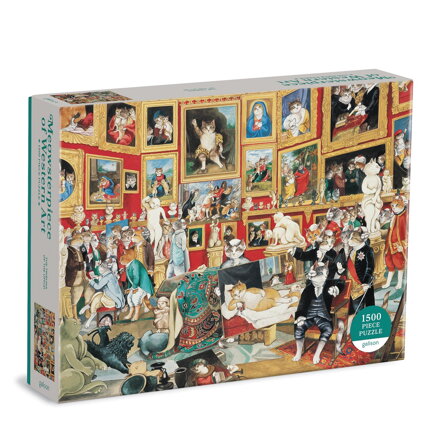 Galison Puzzle Tribuna Uffizi s mačkami 1500 dielikov - poškodený obal