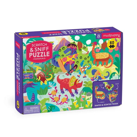 Mudpuppy Mudpuppy Puzzle Pizzasaurus 60dielne s vôňou
