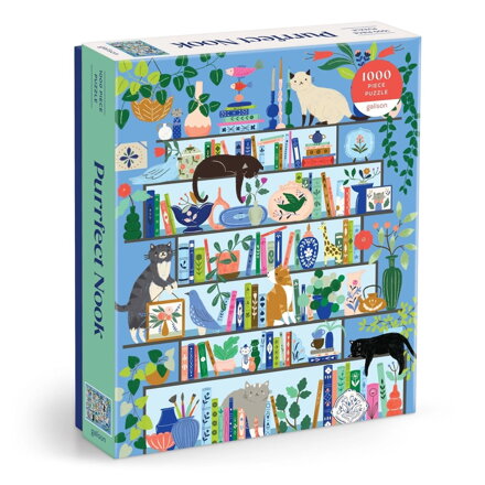Galison Puzzle Mačacia knižnica 1000 dielikov