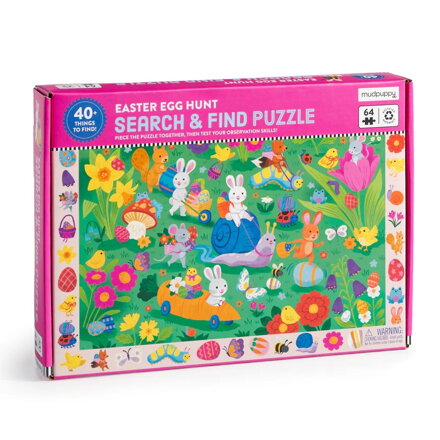 Mudpuppy Puzzle Hľadaj a nájdi Veľkonočná honba za vajíčkami 64 dielikov
