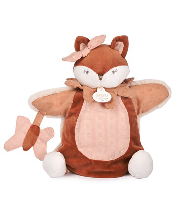 Doudou Plyšový maňuška líška Mina ružová 25 cm