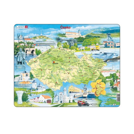 Larsen Vzdelávacie puzzle Česká republika Pamiatky 78 dielikov