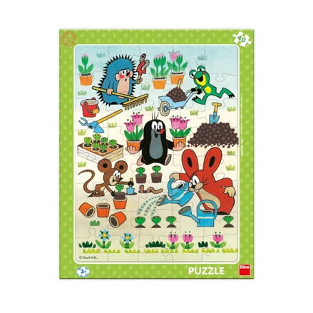 Dino Doskové puzzle Krtko záhradník 40 dielikov