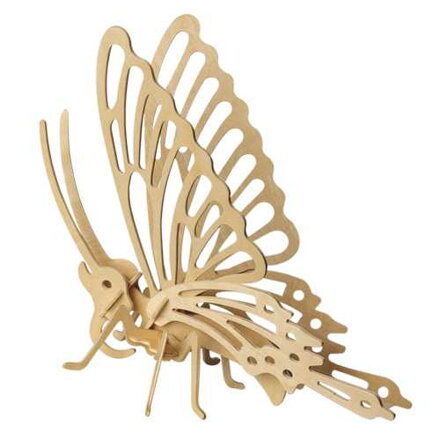 Woodcraft Drevené 3D puzzle Motýľ E004