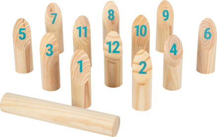 Vikingské kocky Kubb s číslami Active