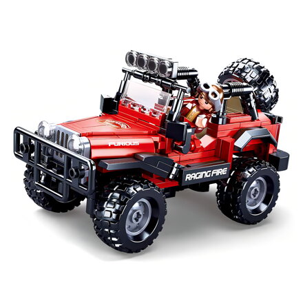 Sluban Model Bricks M38-B0816 Off Road Červený 4x4 - poškodený obal