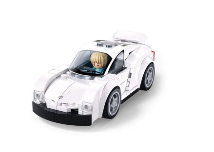 Sluban Metropolis M38-B1505D Závodné auto biele