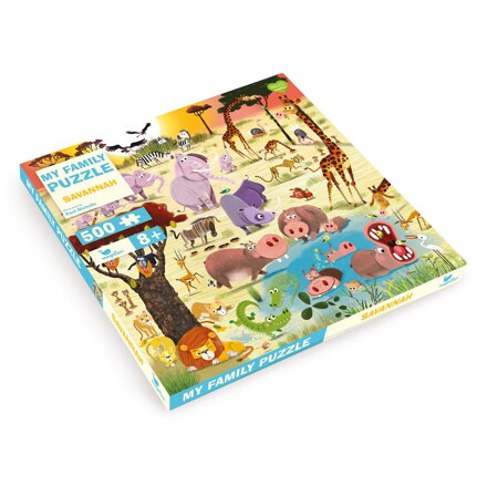 Rodinné puzzle Savana 500 dielov