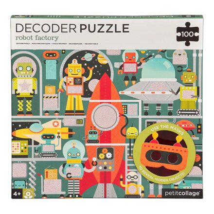 Petitcollage Puzzle roboti 100 ks s 3D okuliarmi