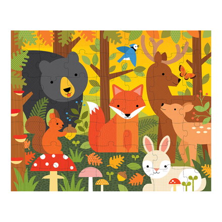 Petitcollage Obojstranné puzzle Lesná zver