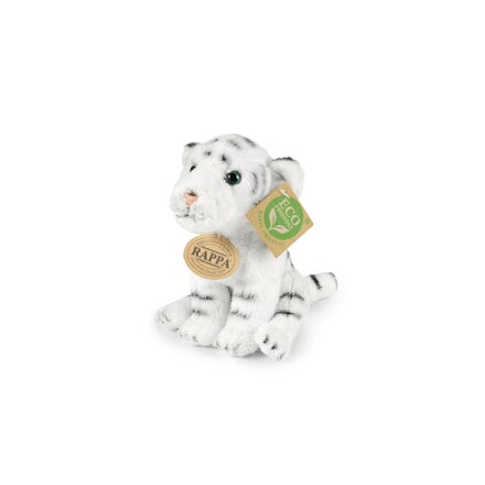 Rappa Plyšový tiger biely sediaci 15 cm ECO-FRIENDLY